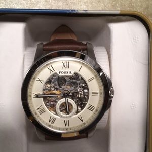 Fossil grant automatic leather watch